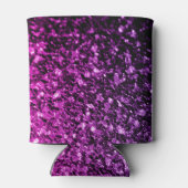 Paarse roze ombre faux glitter sparvers Monogram Blikjeskoeler (Achterkant)