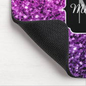 Paarse roze ombre faux glitter sparvers Monogram Muismat (Hoek)