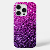 Paarse Roze Ombre faux glitter sprankelt bling Case-Mate iPhone Case (Achterkant)