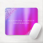 Paarse roze ombre Glitter Kantoor Business Muismat (Met muis)