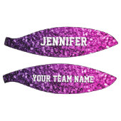 Paarse roze ombre glitter schittert Jouw naam Team Basketbal (Panelen)