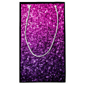 Paarse roze ombre glitter sparkles Sweet 16 Klein Cadeauzakje (Achterkant)