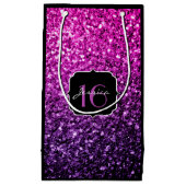 Paarse roze ombre glitter sparkles Sweet 16 Klein Cadeauzakje (Voorkant)
