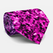 Paarse roze ombre glitter stropdas (Opgerold)