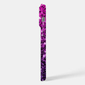 Paarse Roze Ombre glitter vonken iPhone Hoesje (Linkerkant)