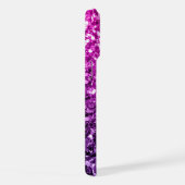 Paarse Roze Ombre glitter vonken iPhone Hoesje (Rechterkant)