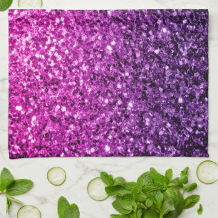 Paarse Roze Ombre glitters schittert Theedoek