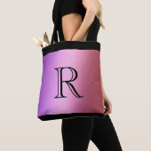 Paarse roze ombre gradiënt met Monogram Tote Bag (Dichtbij)