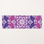 Paarse & Roze Ombre Mandala bloempatroon Yogamat (Voorkant (horizontaal))