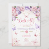 Paarse Roze Onze Kleine Vlinder Draait Eén Kaart (Voorkant)