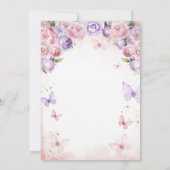 Paarse Roze Onze Kleine Vlinder Draait Eén Kaart (Achterkant)