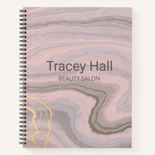 Paarse roze oorspong notitieboek (Voorkant)