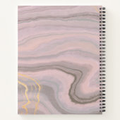 Paarse roze oorspong notitieboek (Achterkant)