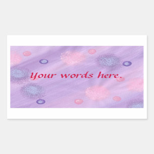 Paarse Roze op Lavendel, Uw woorden hier stickers