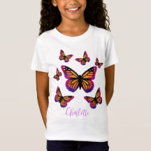 paarse roze orangebutterflies T-Shirt