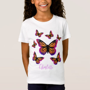  paarse roze orangebutterflies T-Shirt
