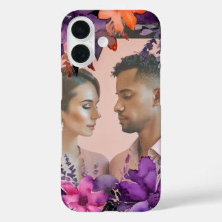Paarse Roze Oranje Lelies Huwelijk Herfst Oogst iPhone 16 Hoesje
