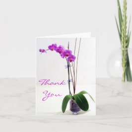 Paarse Roze Orchidee Bloem Bedankkaart