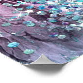 Paarse roze orchidee Floral Waterverf Poster (Hoek)