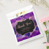 Paarse roze pailletten agaat zoet zestien dank u bedankzakje (Gezegeld)