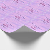 Paarse roze pastel Gelofte vernieuwingsjubileum wa Cadeaupapier (Hoek)