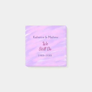 Paarse roze pastel Gelofte vernieuwingsjubileum wa Post-it® Notes