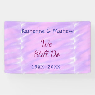 Paarse roze pastel Gelofte vernieuwingsjubileum wa Spandoek
