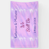 Paarse roze pastel Gelofte vernieuwingsjubileum wa Spandoek (Verticaal)