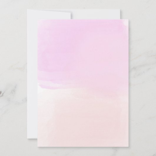 Paarse roze pastel ombre is een Baby shower voor m Kaart (Achterkant)