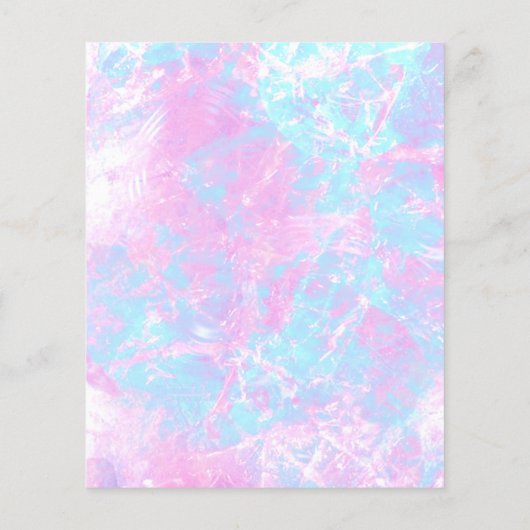 paarse roze pastelblauwe marmer flyer (Achterkant)