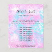 paarse roze pastelblauwe marmer flyer (Voorkant)