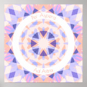 Paarse roze per asperge en astra sterren Motivatie Poster (Voorkant)