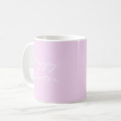 Paarse Roze Personaliseer Minimalistisch Monogram  Koffiemok (Voorkant links)
