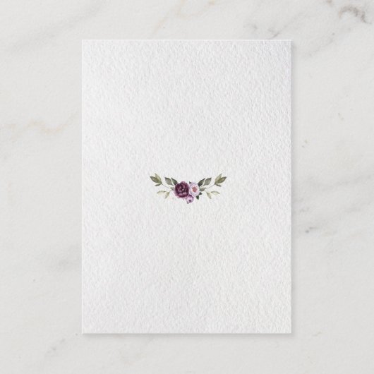 Paarse Roze Pioen Bloemen Gouden Trouwdetails Informatiekaartje (Achterkant)