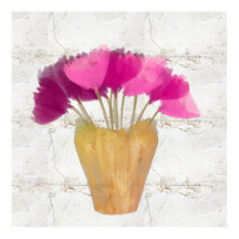  Paarse Roze Pioenen Waterverf Rustiek