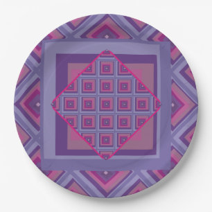 Paarse roze pleisterkalk, lavender Diamond Papieren Bordje