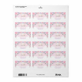 Paarse roze pony's Swan Princess Return Address Etiket (Full Sheet)
