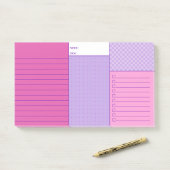 Paarse Roze Praktisch Organiseren Om Combo Te Doen Post-it® Notes (Op bureau)