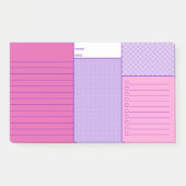 Paarse Roze Praktisch Organiseren Om Combo Te Doen Post-it® Notes (Voorkant)