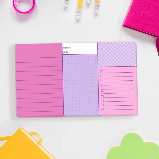 Paarse Roze Praktisch Organiseren Om Combo Te Doen Post-it® Notes