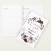 Paarse roze pruimdennen bruiloft planner (Display)