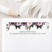 Paarse roze pruimen retouradres| etiket (Insitu)