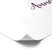 Paarse roze pruimenvolken Geen plan voor het trekk Poster (Hoek)