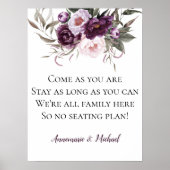 Paarse roze pruimenvolken Geen plan voor het trekk Poster (Voorkant)