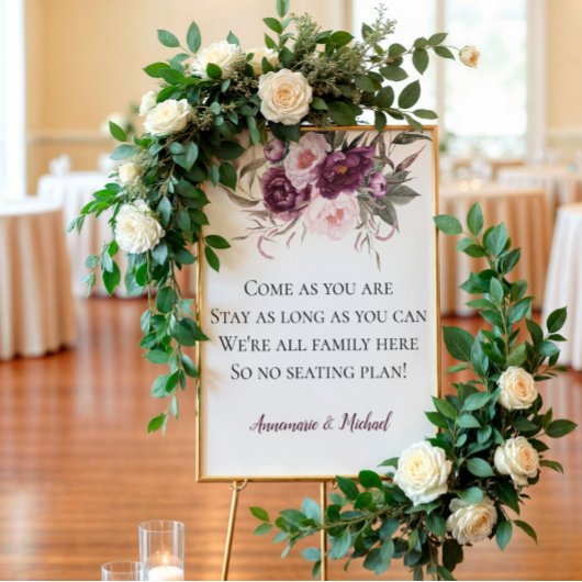 Paarse roze pruimenvolken Geen plan voor het trekk Poster