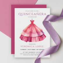 Paarse roze Quinceañera Waterverf