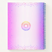 Paarse roze regenboog donuts vet modern glitter notitieboek (Achterkant)