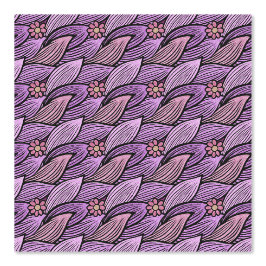 Paarse Roze Retro Lieve Madeliefjes Bloemmotief Me Behang