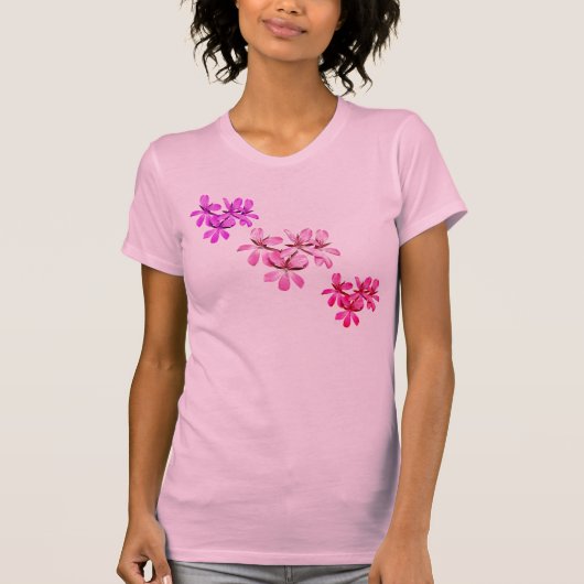 Paarse roze rode bloemen Geranium Women's T-Shirt (Voorkant)