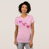 Paarse roze rode bloemen Geranium Women's T-Shirt (Voorkant volledig)
